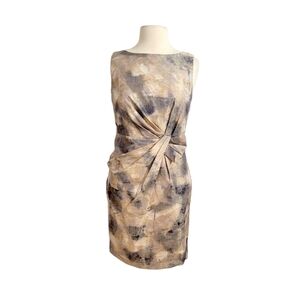 Anne Klein Taupe Twist Sheath Dress
